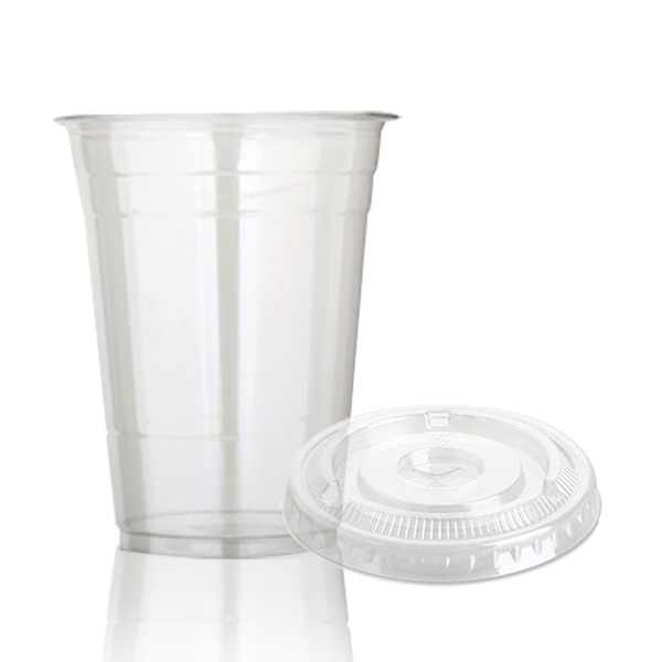 낱줄셋트-14온스(92파이)한품투명컵+평뚜껑