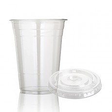낱줄셋트-14온스(92파이)한품투명컵+평뚜껑