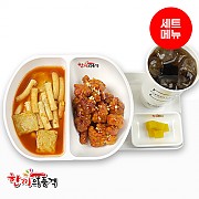 매콤달콤떡볶이(순)+양념치킨-단무지