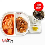 매콤달콤떡볶이(매)+양념치킨-단무지