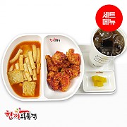매콤달콤떡볶이(순)+불닭치킨-단무지