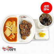 매콤달콤떡볶이(순)+왕갈비치킨-단무지