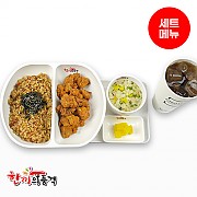XO게살볶음밥+후라이드치킨+음료+우동국물-단무지