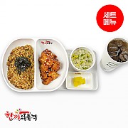 XO게살볶음밥+양념치킨+우동국물+음료