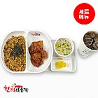 XO게살볶음밥+불닭치킨+우동국물+음료-단무지