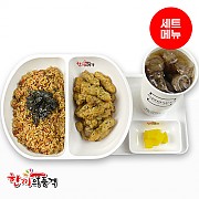XO게살볶음밥+찹쌀탕수육+음료-단무지