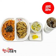 낙지볶음밥+탕수육+우동국물+음료-단무지